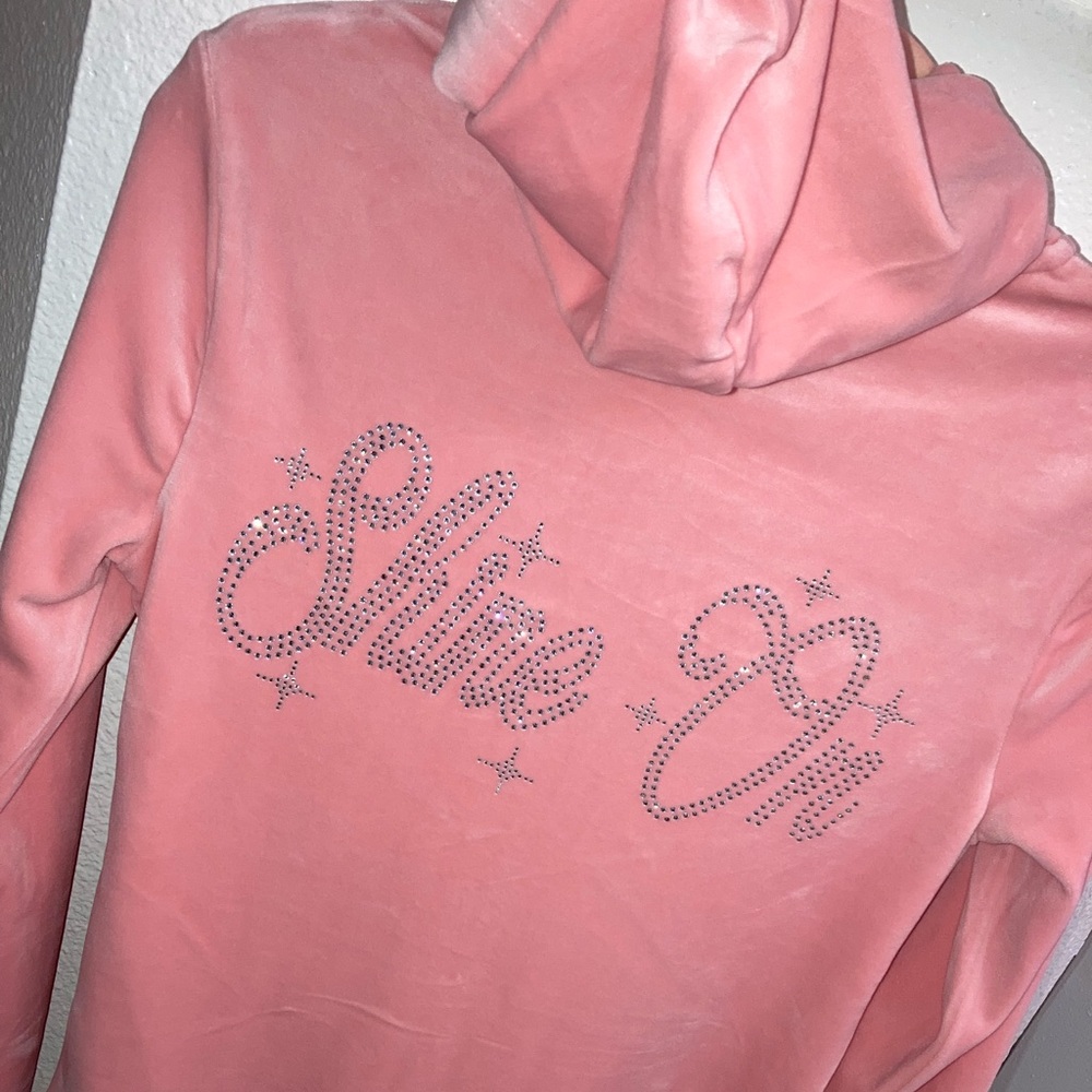 RARE Paris Hilton Tracksuits Sparkle Shine On Hoodie/Masterpiece Pants Set XS